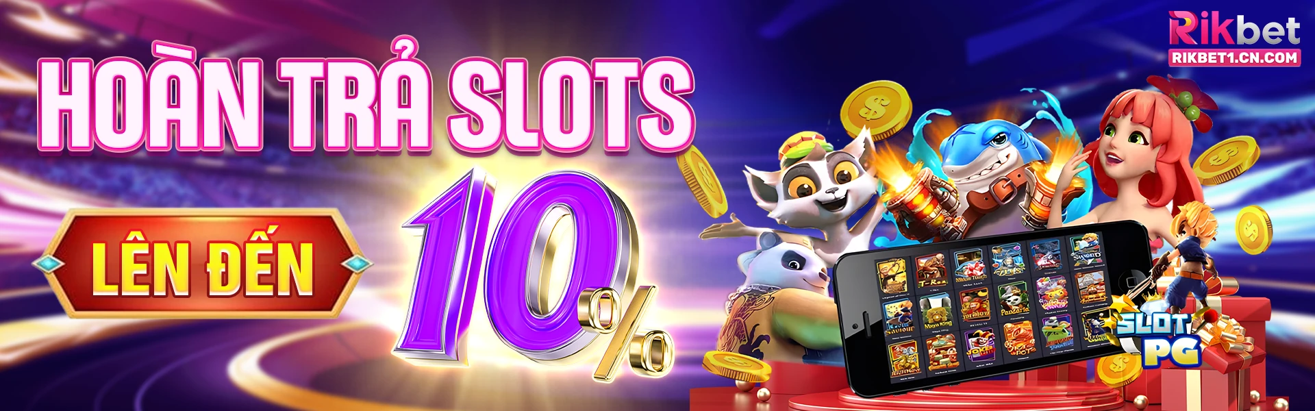 Rikbet hoàn trả game slot lên đến 10%