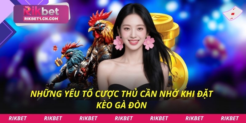 Những yếu tố cược thủ cần nhớ khi đặt kèo gà đòn